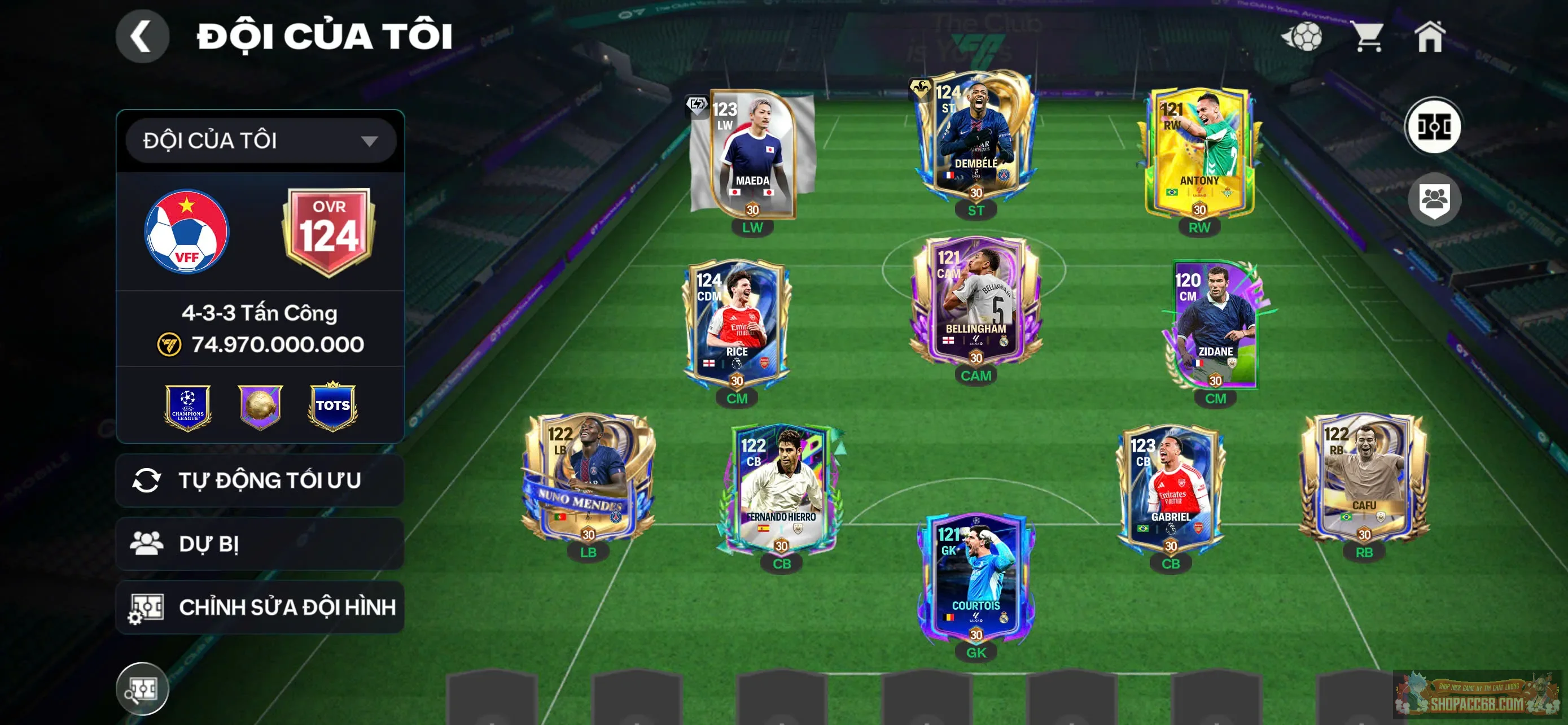 Siêu phẩm Ovr 124, có dembele top 1 ST hiện tại, Nuno UTOTY siêu ngon,...