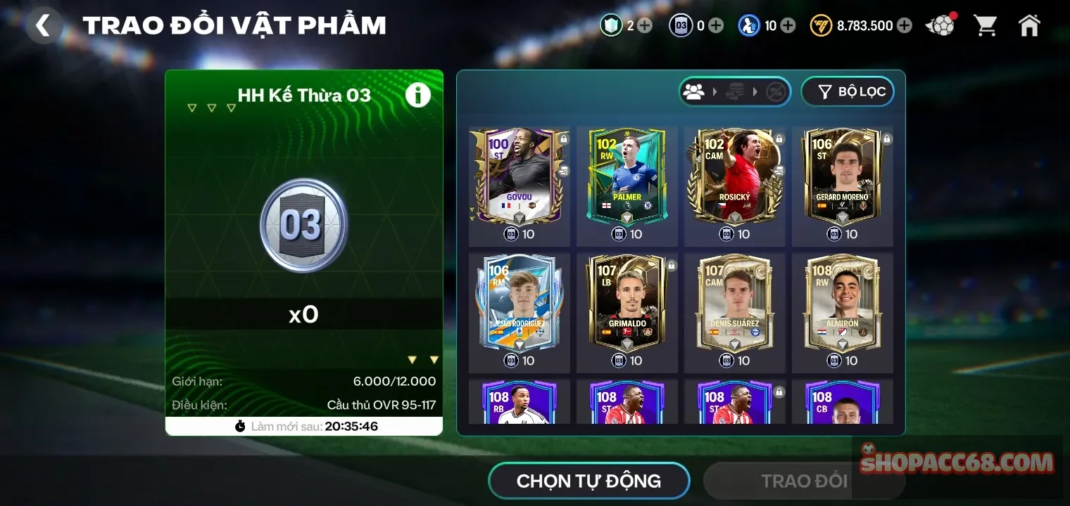 Ovr 119 .garena thông tin trắng... Acc dàn khá để anh em về cày rank.lấy sự tiến bộ hàng ngày càng....