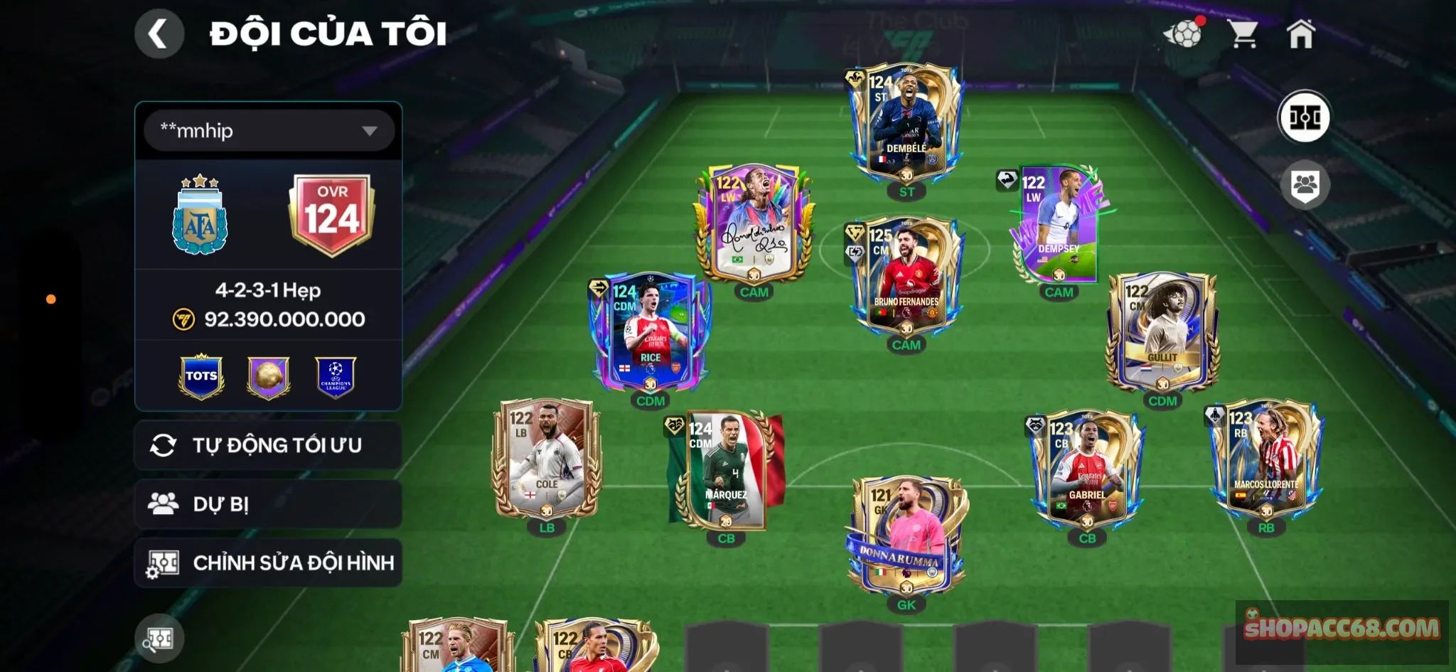 4 utot ngon , rô vẩu chữ kí, nhiều cthu play style, dư 200 mảnh 9k hhth