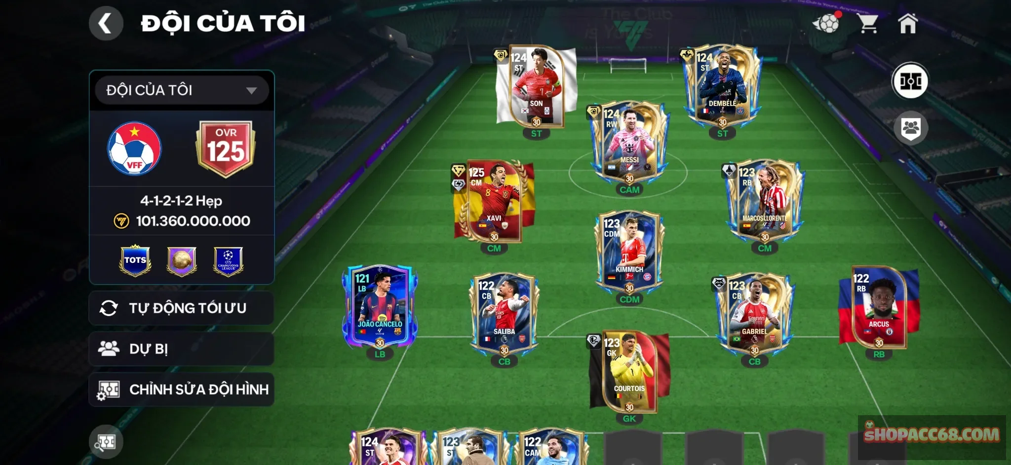 OVR 125,..Son + Dem + Messi + Xavi + Cuto + Gabek + nhiều cầu thủ ngon cho ae và dư 1B2 coin.
