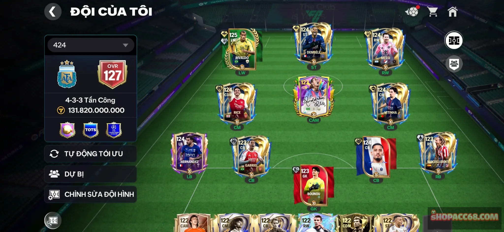 #1024
Acc có box sheva và ronaldinho cực hiếm
