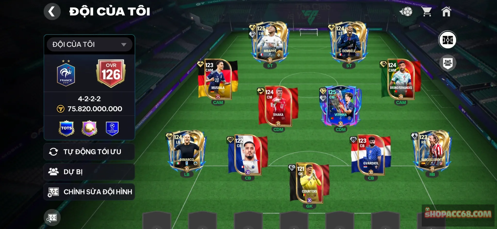 #1031
Acc dư 9xx huy hiệu 
Cực ngon