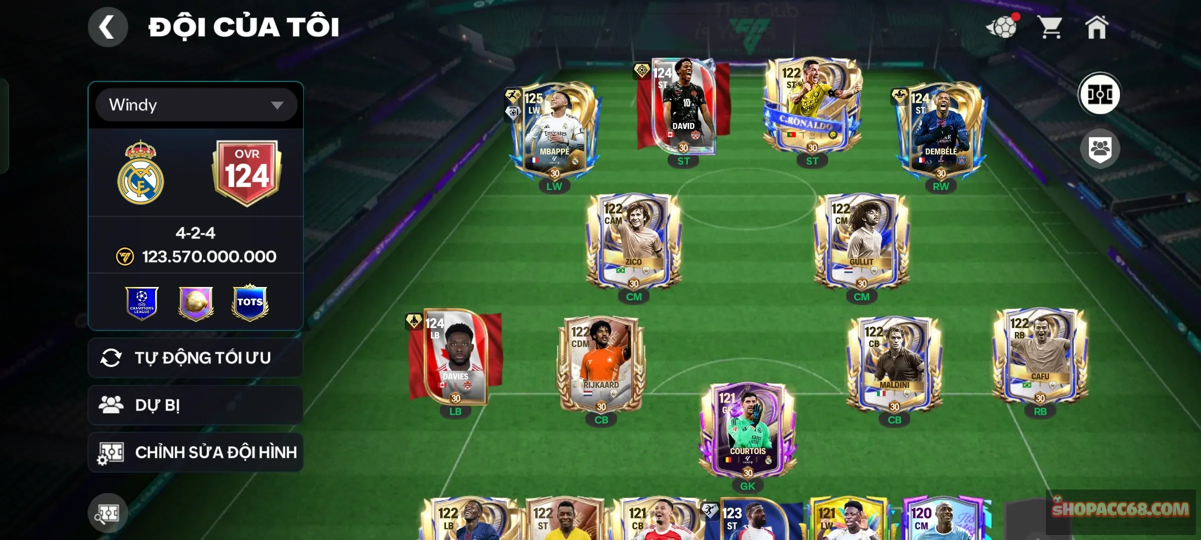Mbappe dembele utots kèm nhiều hàng utoty. Maldini bán được