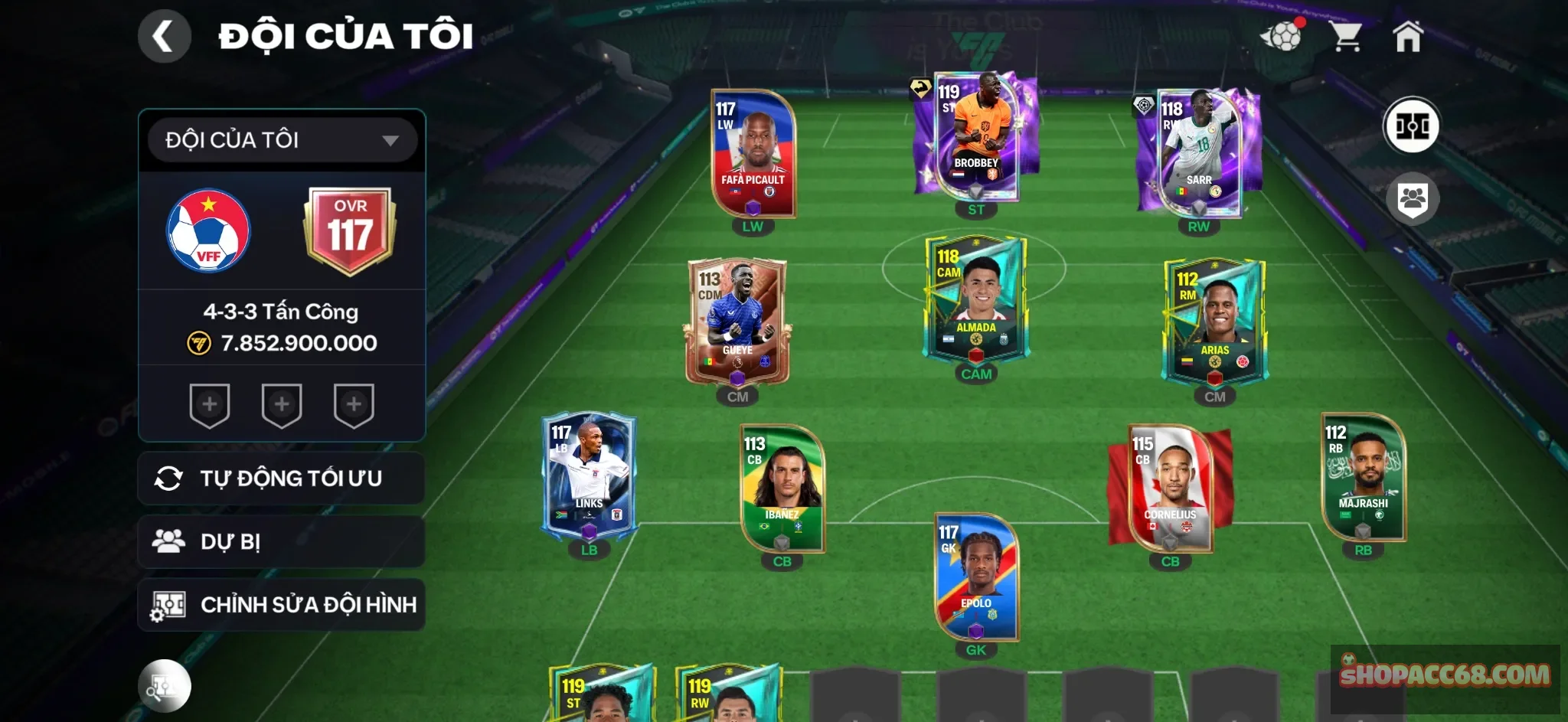 Brobbey + Sarr cho ae build,..Zin nv và rank.