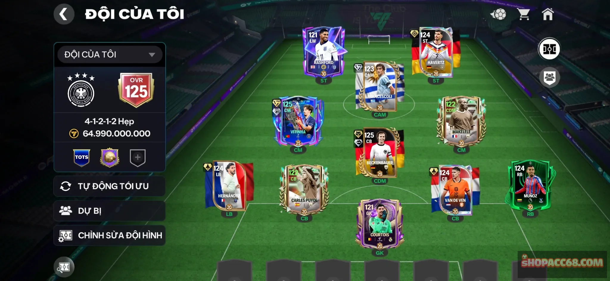 #1048
Acc có 2 cầu thủ 120 cực ngon