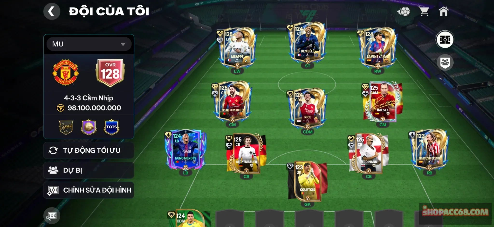 #1046
Acc siêu phẩm cho anh em đam mê
1 box xavi
