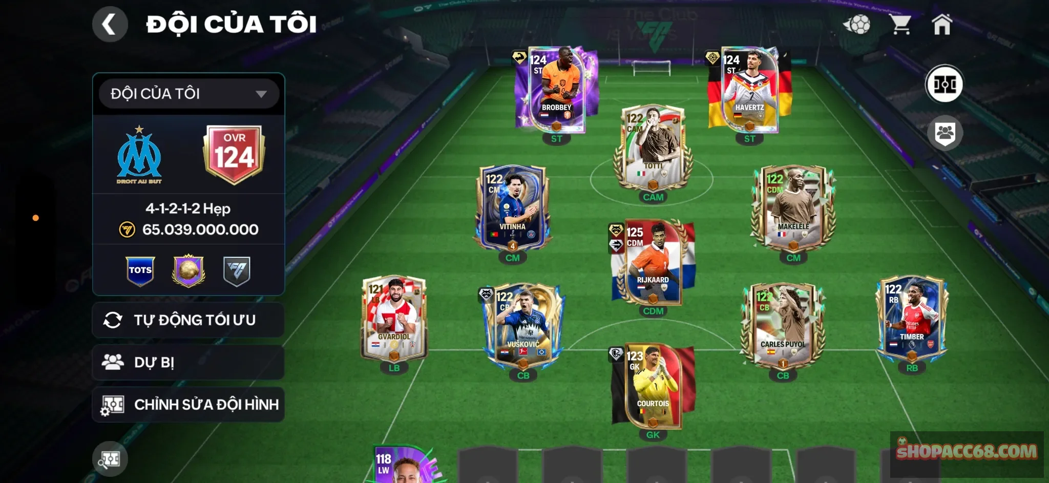 OVR 124,..cầu thủ ngon + Timber bán được 1B5 ,..Rank zin.