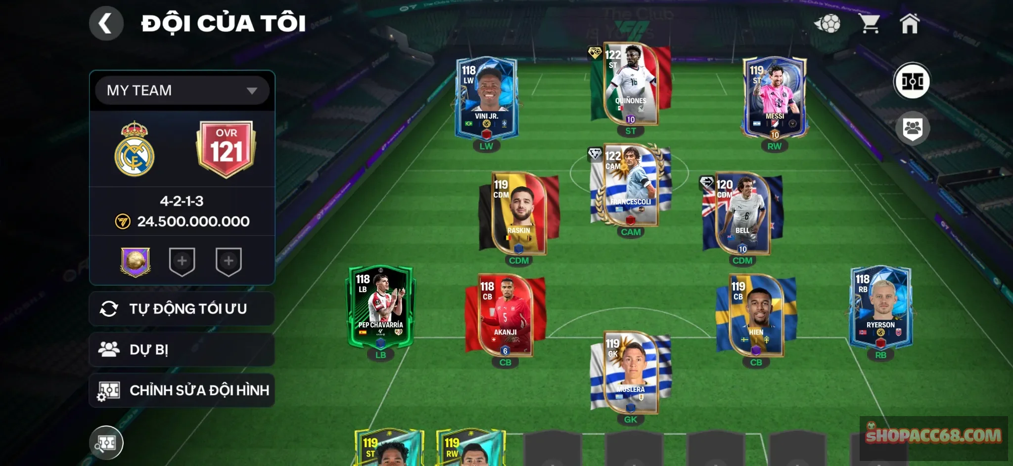 OVR 121,..Ac cỏ cho ae trải nghiệm.