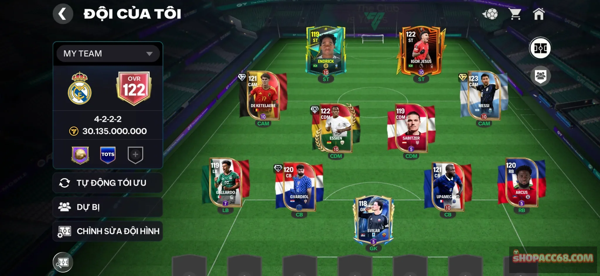 OVR 122,..Messi + những khúc gỗ.