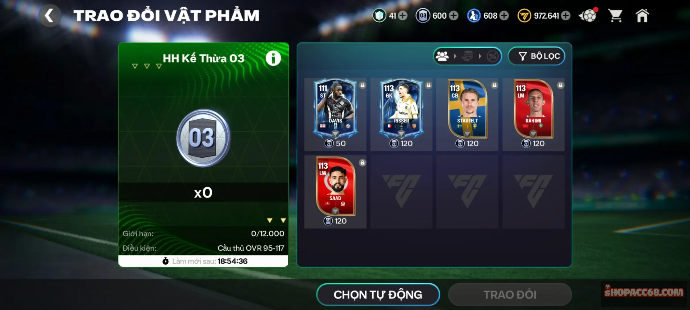 Ovr 125 còn huy hiệu lâu dài. Acc hên.nạp ít nhưng nổ nhiều cầu thủ cao.Garena chờ đổi số đến ngày 2/8 là đổi được. Có admin bảo kê chờ đổi số nên anh e yên tâm... Giá thân yêu. 320k