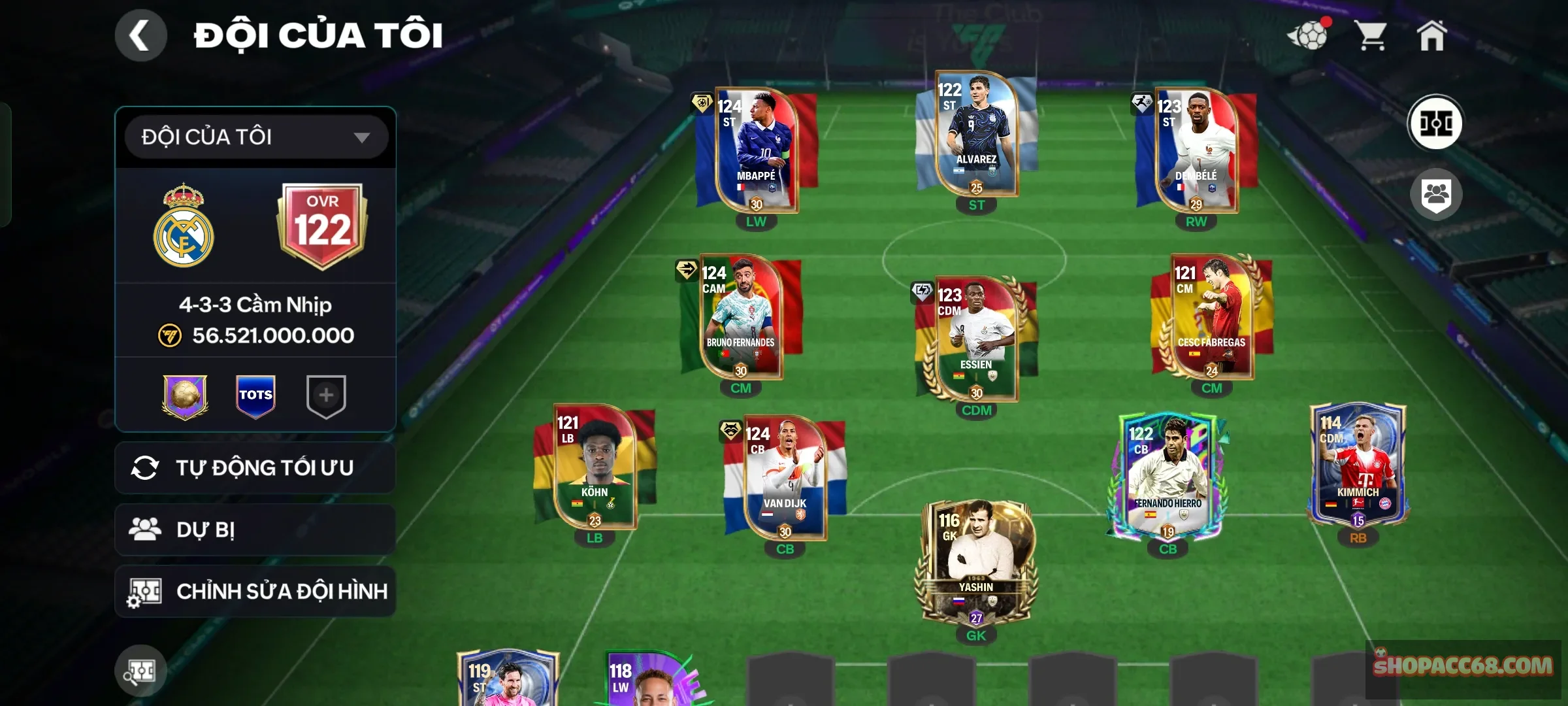 Mbappe , vandijk, Bruno 119 , còn ít tài nguyên vs nvtt 20k gems