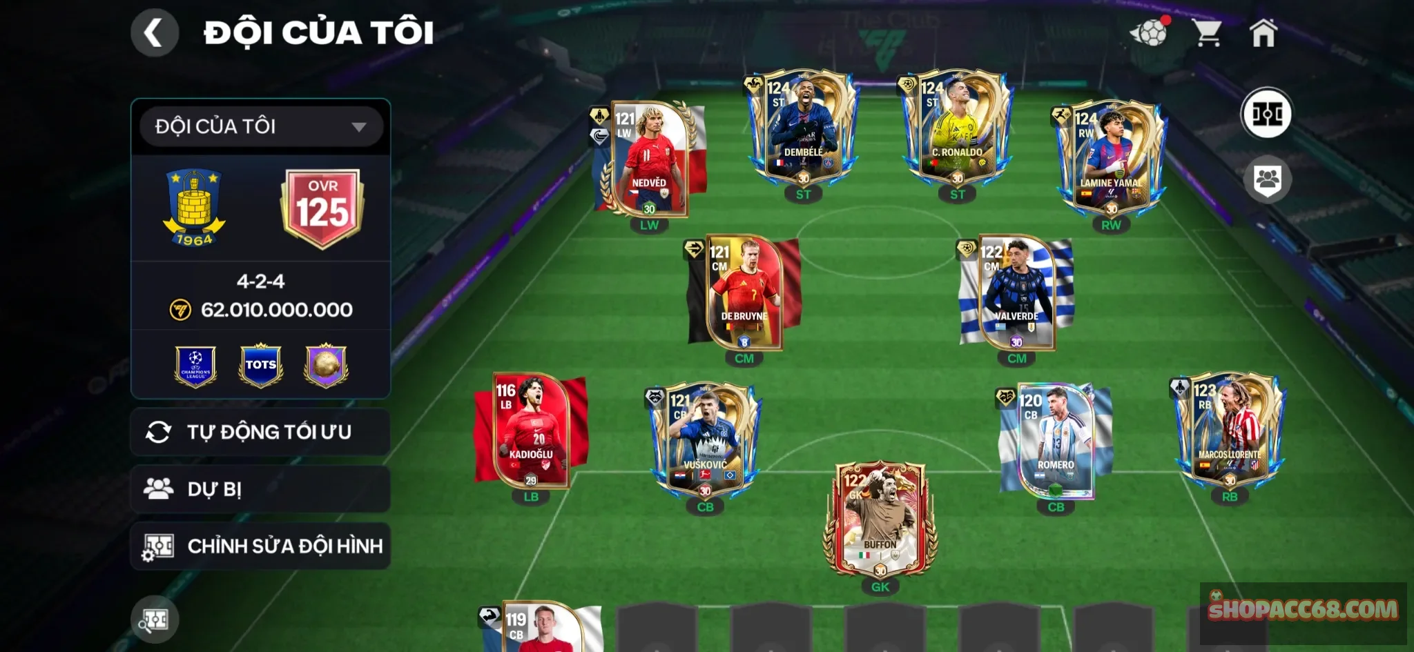 Ovr 125, 7 cầu thủ playstyle vàng ngon, 2c 118, max 2 huy hiệu mùa mới mua về là đá ngon