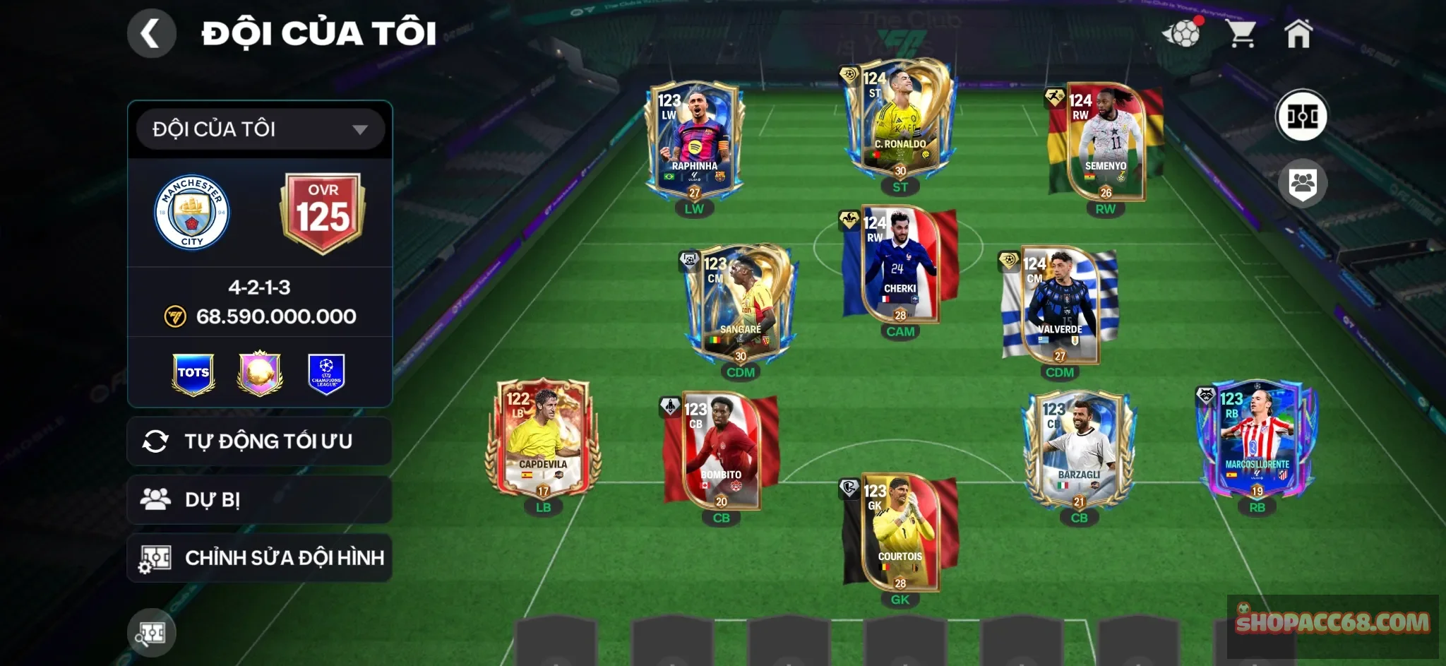 Acc đẹp ovr cao