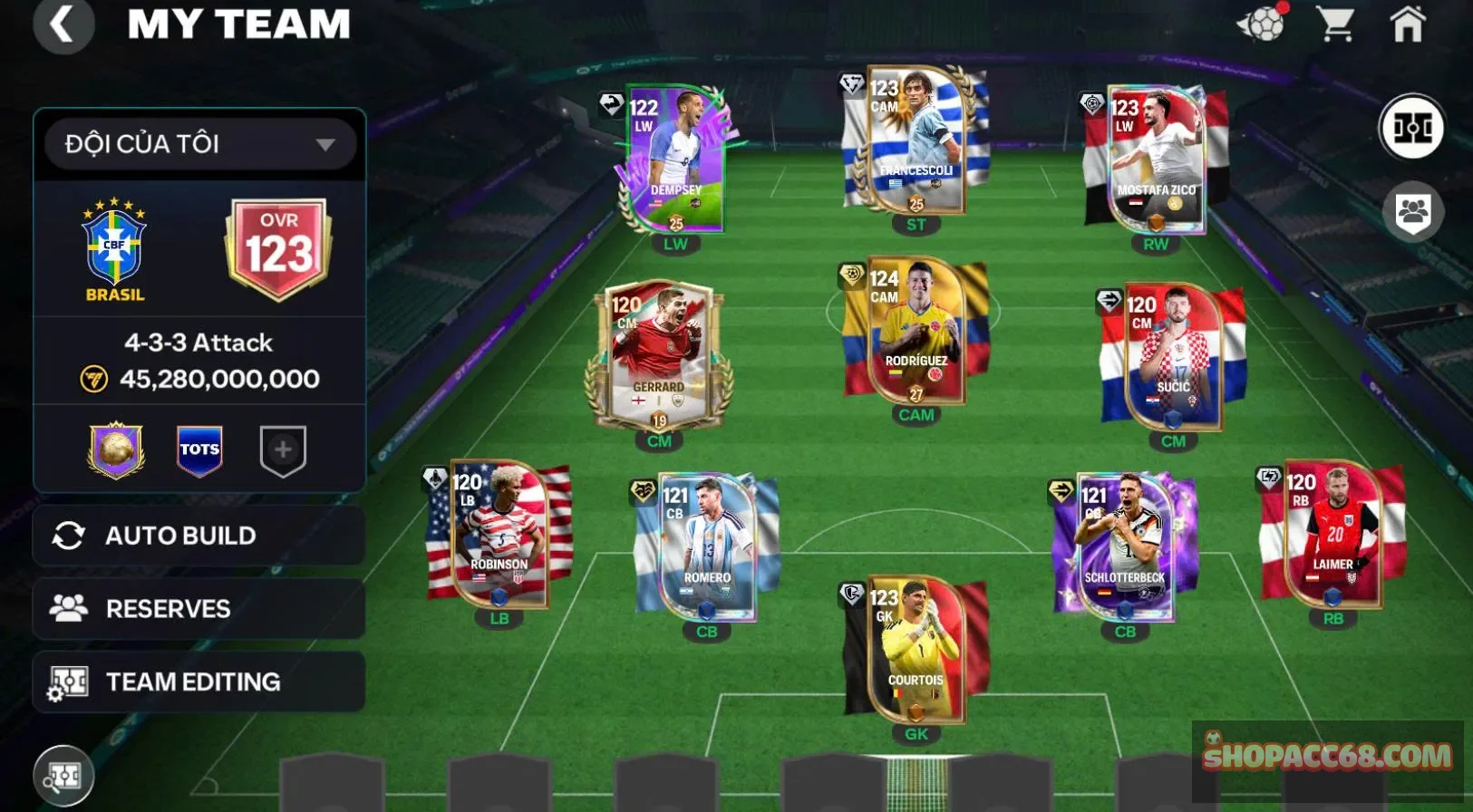 Hàng ngon Ovr 123, nhiều cầu thủ có Play Style đá cực ổn