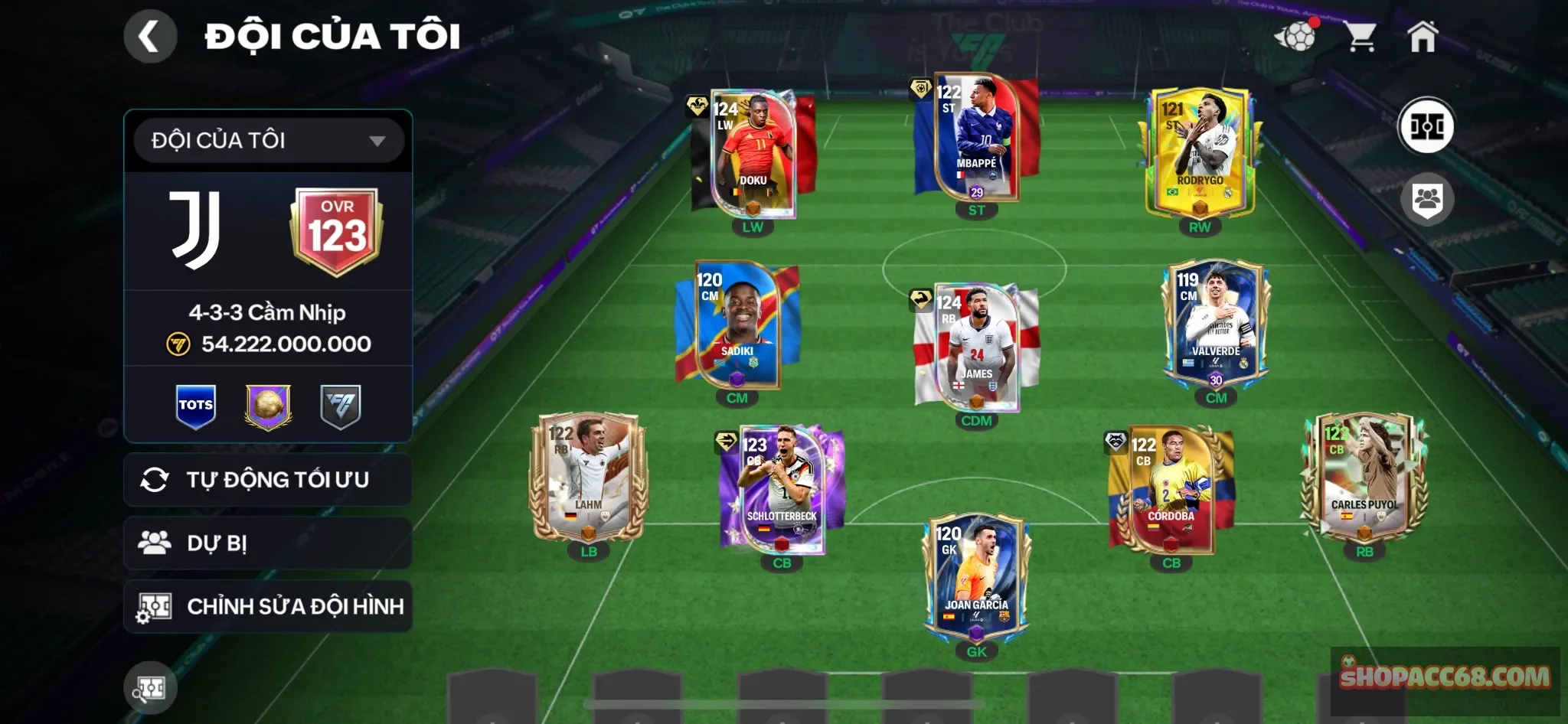 Ovr123 m3p kèm nhiều cầu thủ playstyle, giá rẻ mời anh em