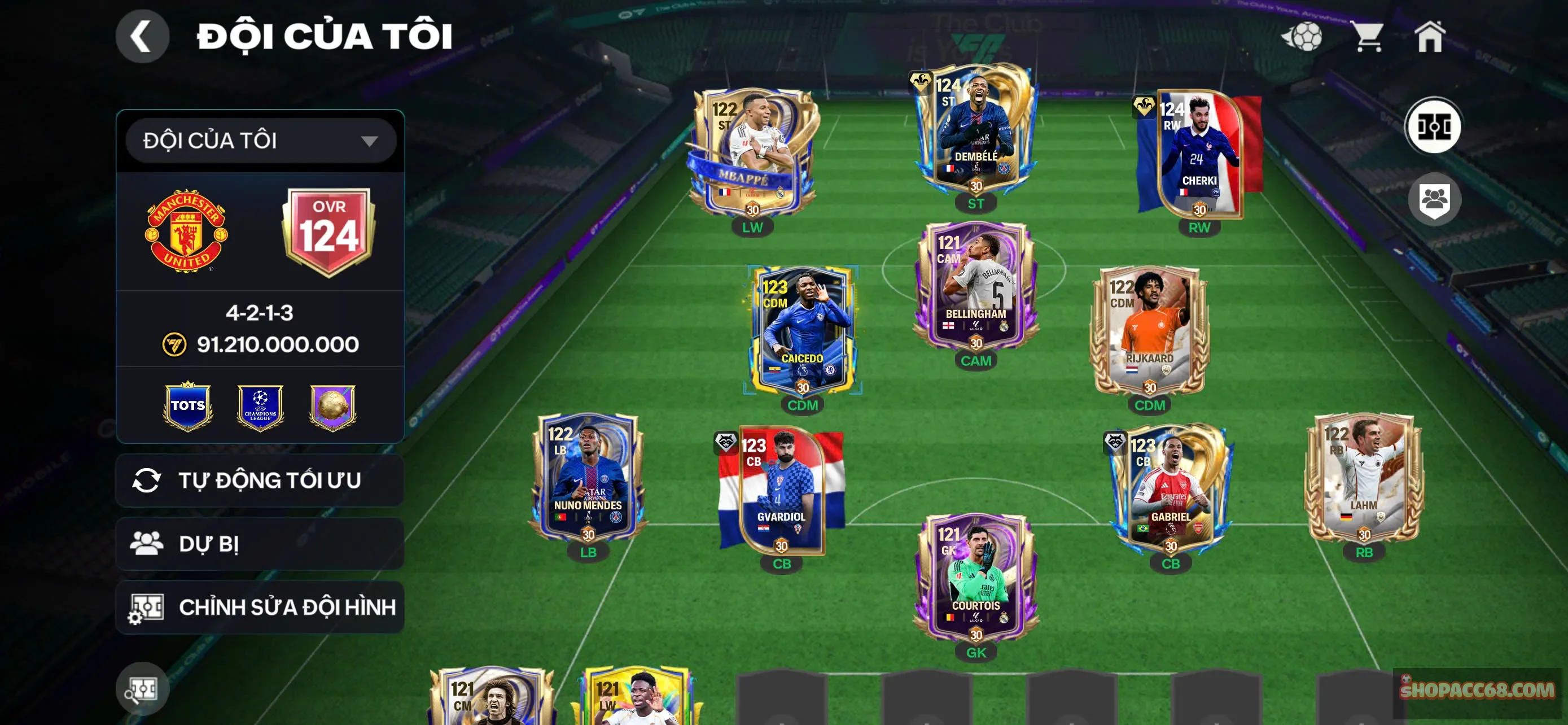 Siêu phẩm Ovr 124, nhiều cầu thủ top meta,...