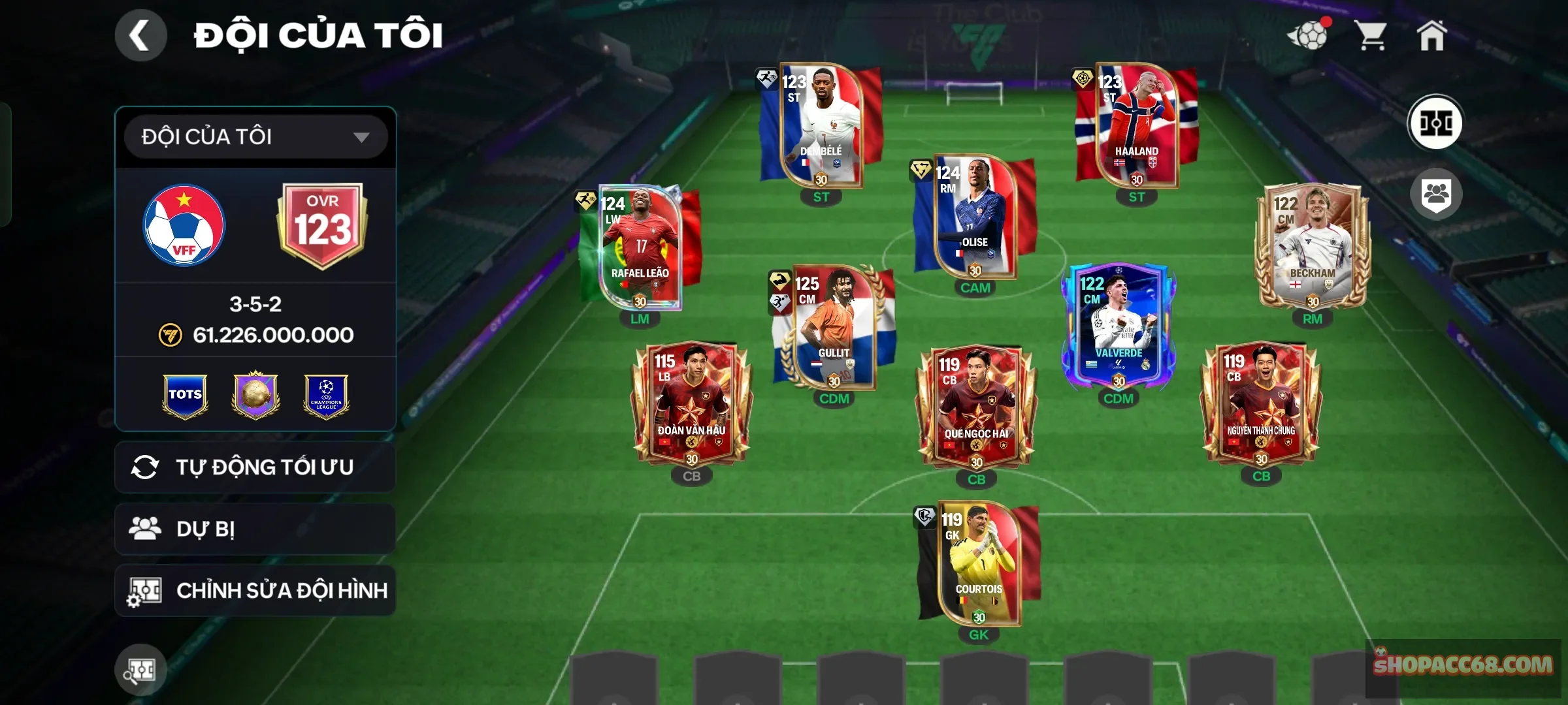 Gullit , olise , leao , haland , dembele kẹp đh full việt nam còn vé sắp nhận