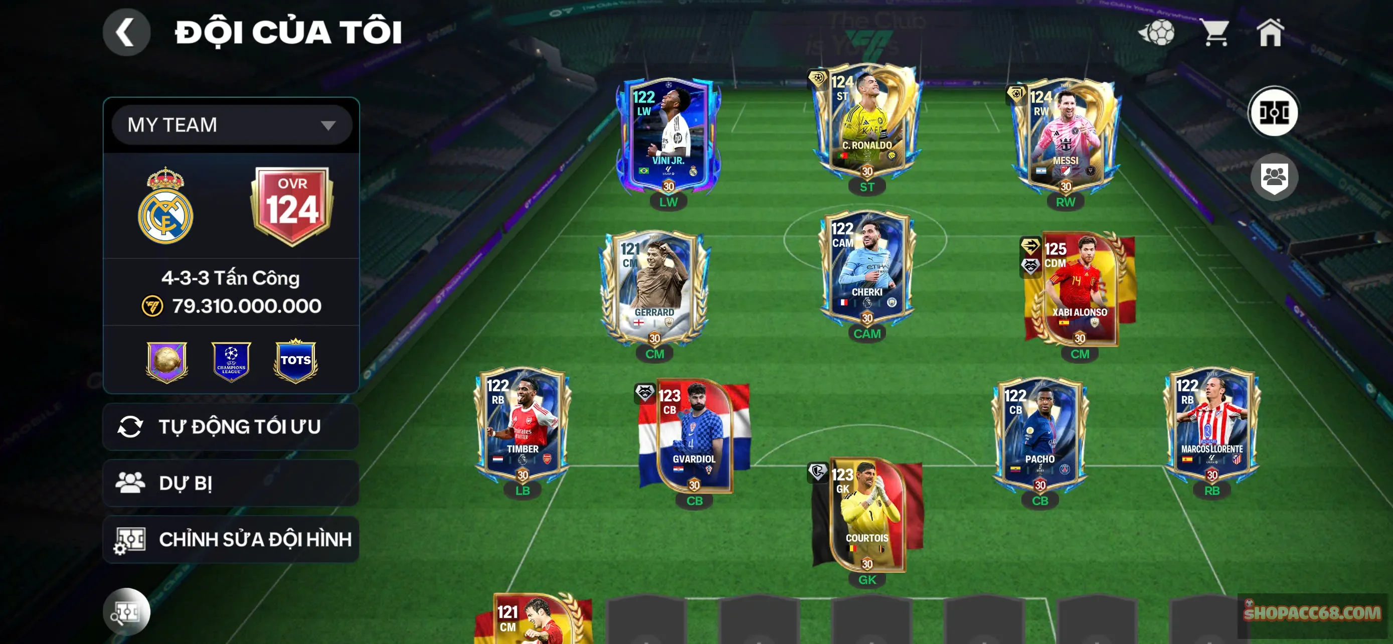Hàng Ngon Ovr 124 có Rô kẹp M10 Utots top meta, dư 2 tỷ coin,...