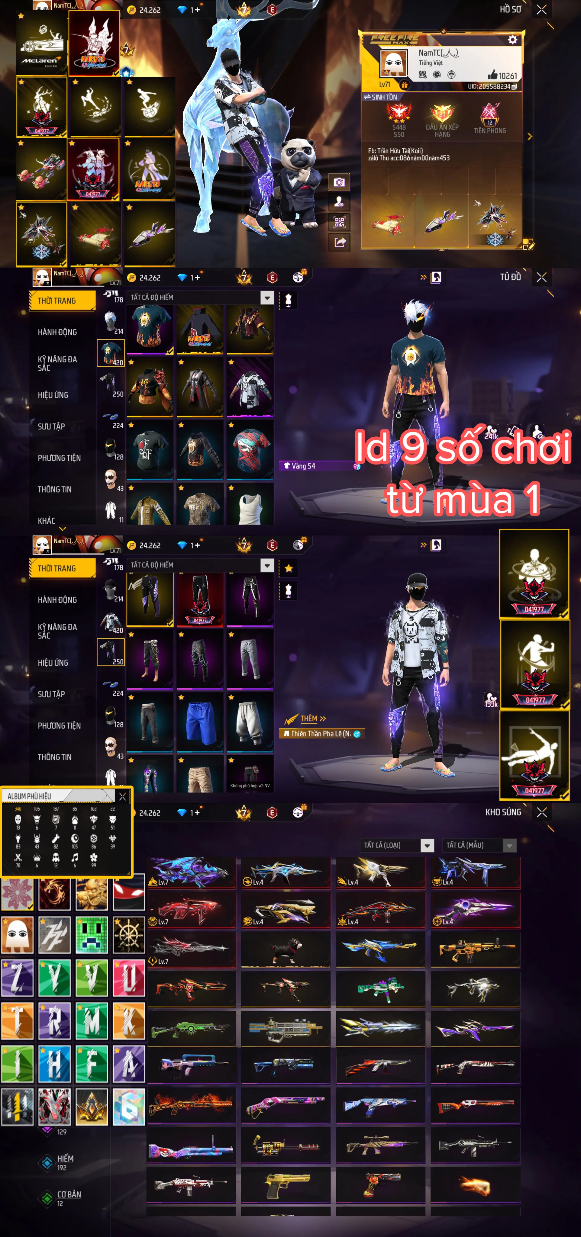 Id 9 số chơi từ mua 1 cổ 3 nâng cấp 7 đẹp quấn máu đầy đủ