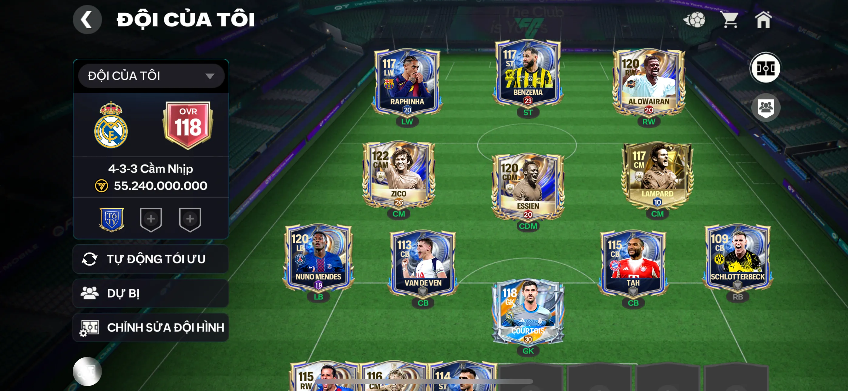 2 cthu 117 Đội hình đẹp công ngon , m3p bán đc 1b6 coin ,còn nv 20k gem,10k hiệp phụ ,1 rank chưa đá