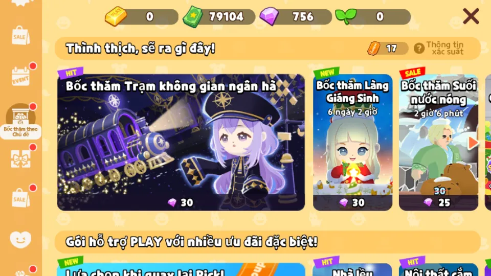 738 Kim Cương + 3 viên kim cương + Gấu người máy + Siêu xe Hồng + 17 vé