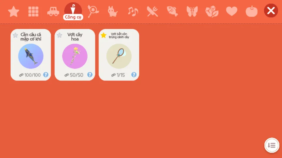 Cần Cá Mập, Vợt Hoa, Cánh Bay. Lv1 Zin. 2483	5156	34 vé