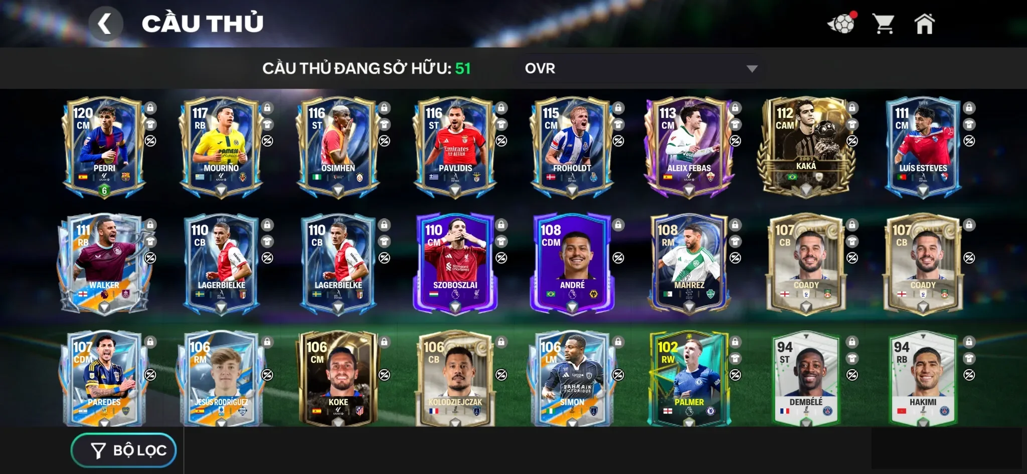 Pedri tots ,3 rank chưa đá , còn nv20k gem