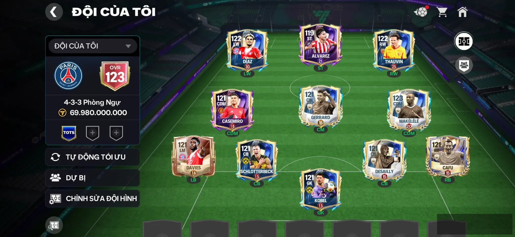 OVR 123,..Raphinha + DiaZ + casemiro + Thauvin + nhiều cầu thủ ngon ,..Rank cao.