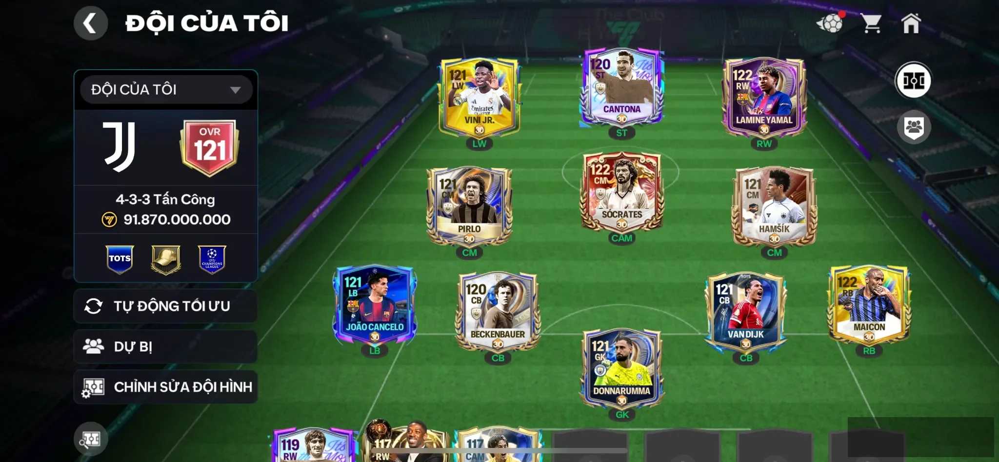 Log Garena Trắng Thông Tin Ovr 121 , Dư 1K4 Huy hiệu cùng nhiều cầu thủ ngon