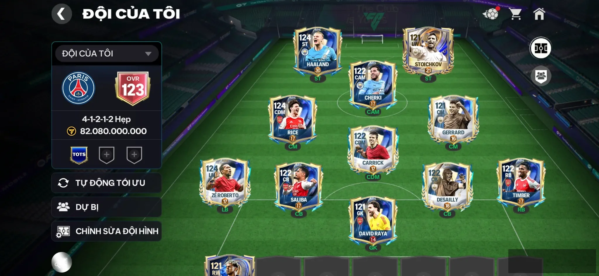 Ovr 123 3 cthu 119 Đội hình đẹp , cònnv20k gem