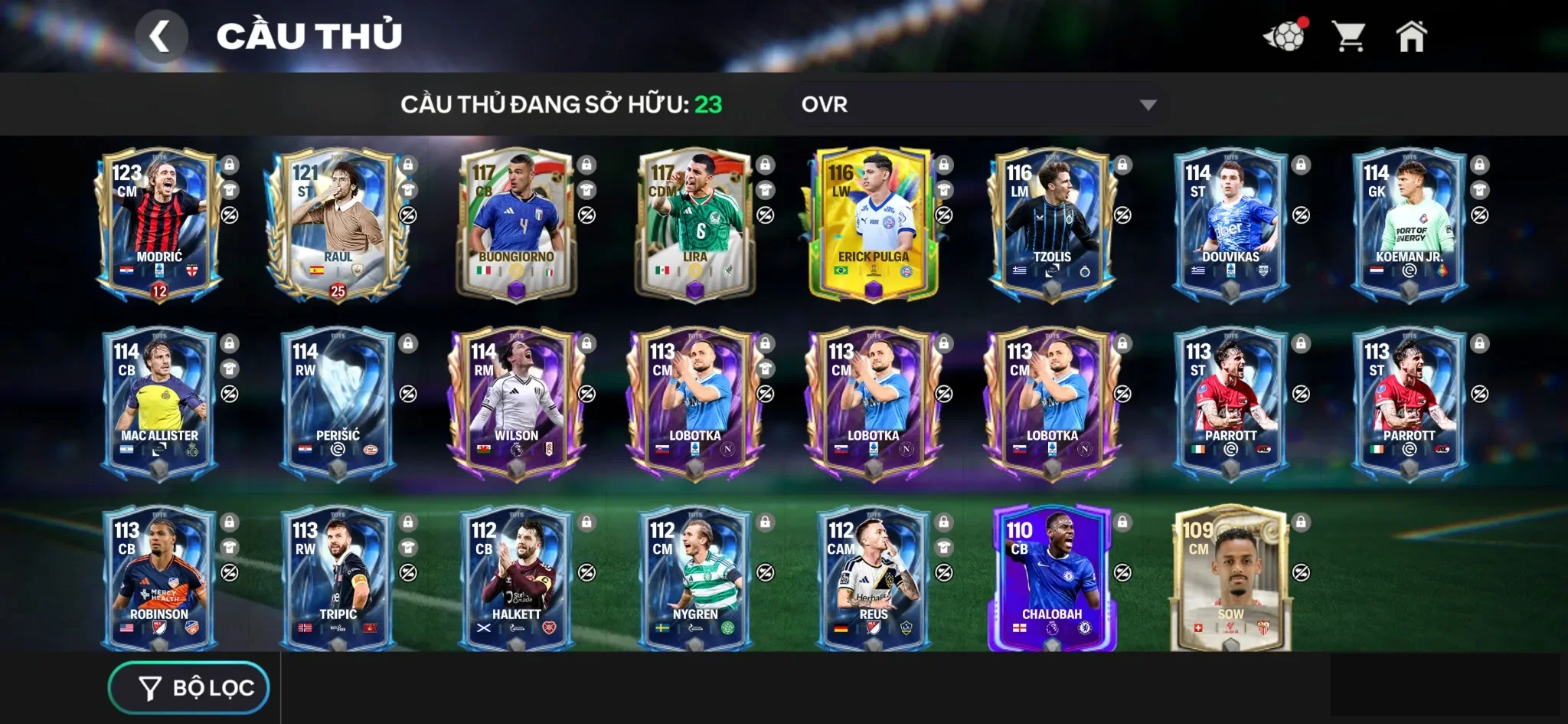 Modric , 3 rank chưa đá , dư 5k hp , còn nv 20k gem