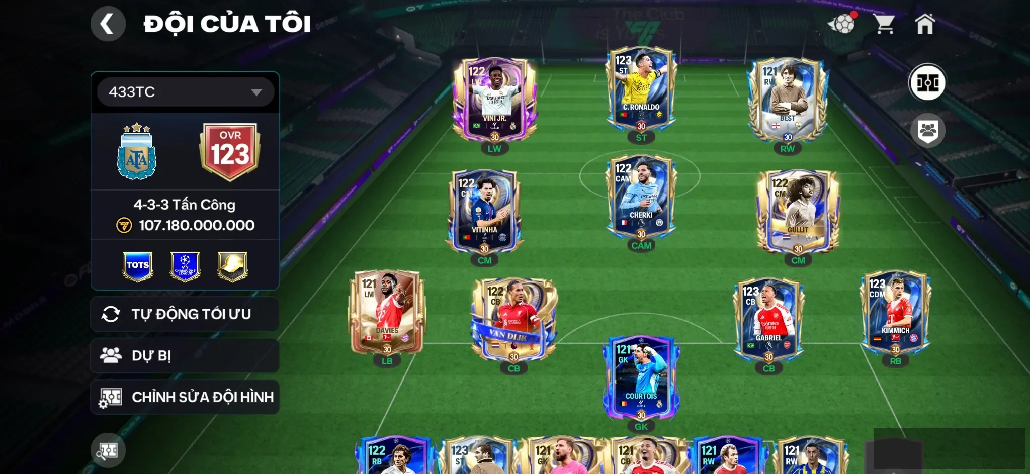 OVR 123,…3 cầu thủ bán được hơn 5B cho ae săn coin,…Nhiều cầu thủ ngon cho ae chơi.