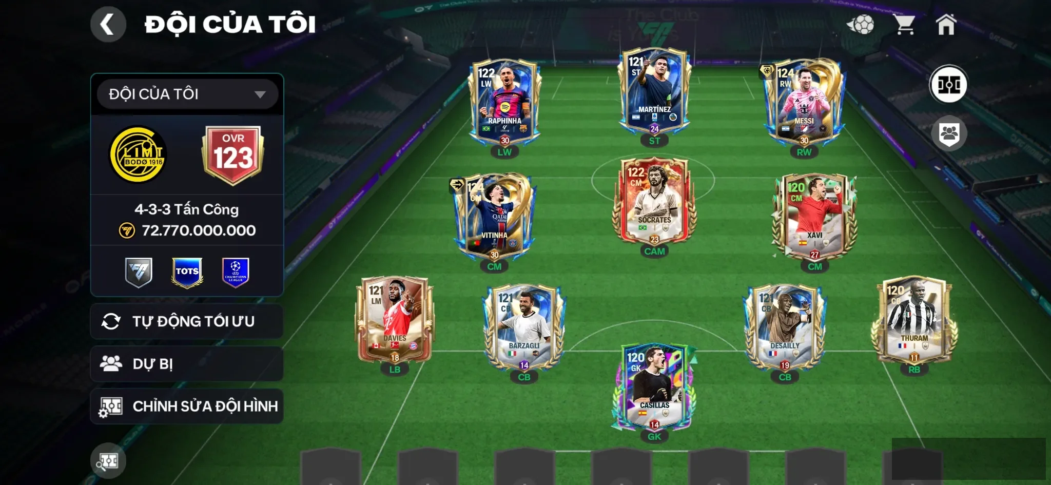 Ovr 123 Messi utot+ Vitinha utot , Khung đẹp , tài nguyên như hình
