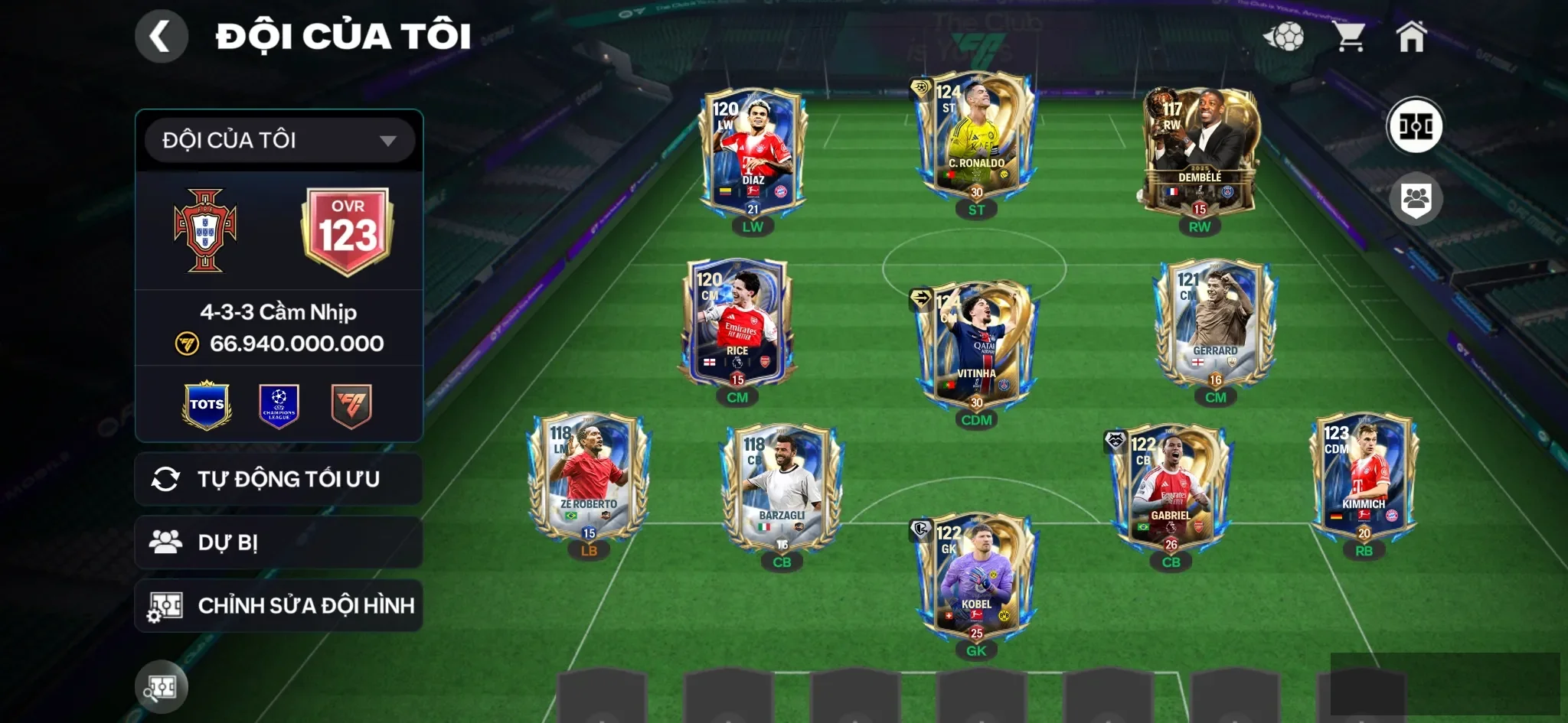 Cr7 utot+ Vitinha utot+2 cthu utots , Khung đẹp , tài nguyên như hình