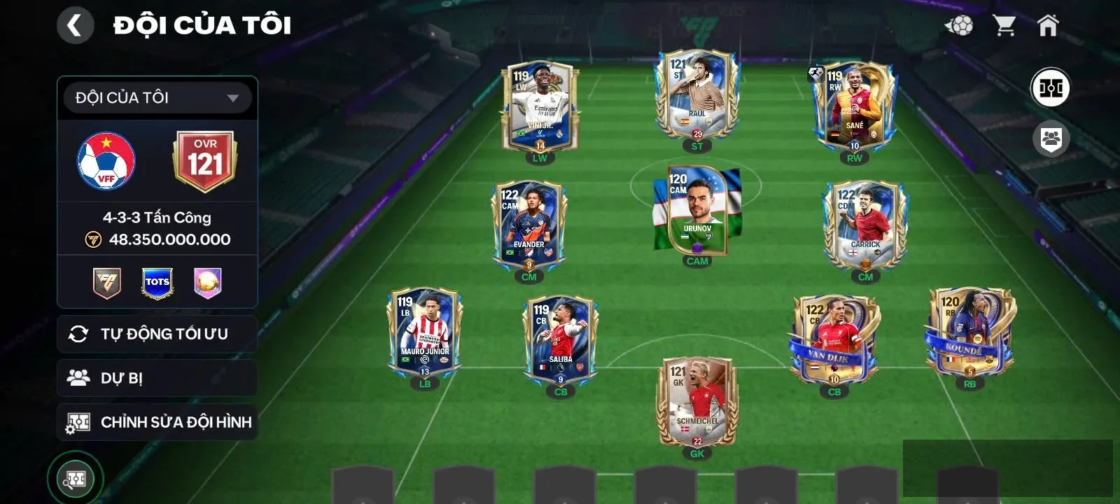 OVR 122,..Kaka + Sane + Vini + đủ cầu thủ cho ae đá…Rank zin cho ae cày.