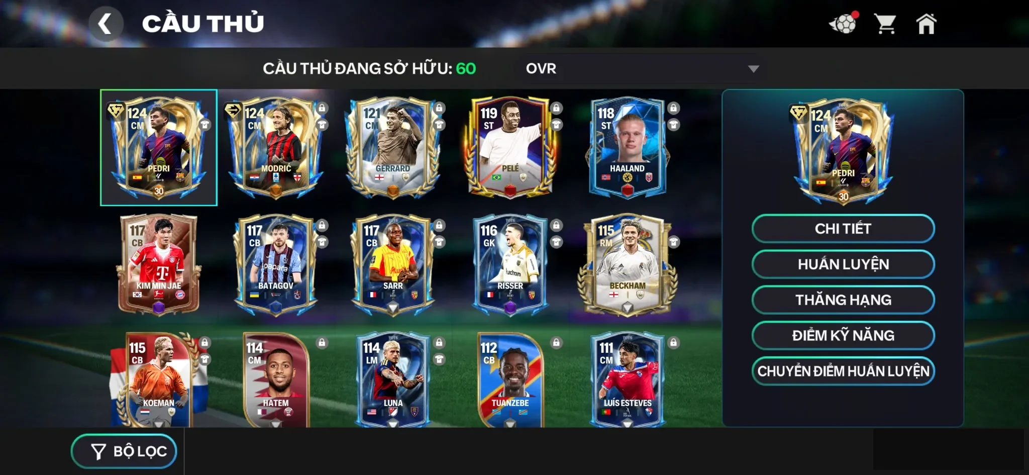 Modric utot+ Pedri utot , 800m coin ,3 rank chưa đá , tài nguyên như hình