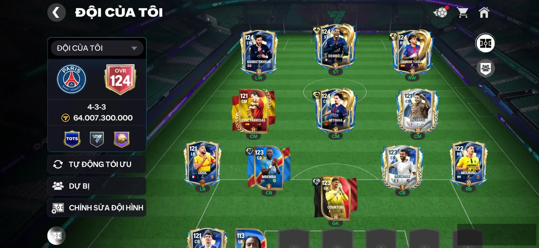 OVR 124,…Dem + Yamal + Kva + Vititnha + Cuto + Benba + nhiều cầu thủ ngon,…